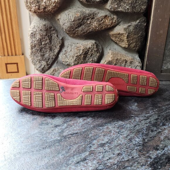 Lands' End Red Suede Loafers Size 8.5B - Picture 13 of 15